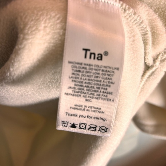 TNA Sz XL Polar Shirt Fleece Snap Button Shirt in Whisper White New With Tags - Picture 8 of 9